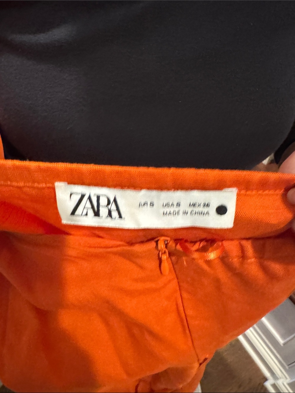 Zara Orange Sleeveless V-Neck Midi Dress - Picture 5 of 5